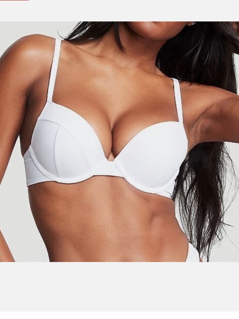 Victoria's Secret swim bikini top 38 C White Padded -like new
